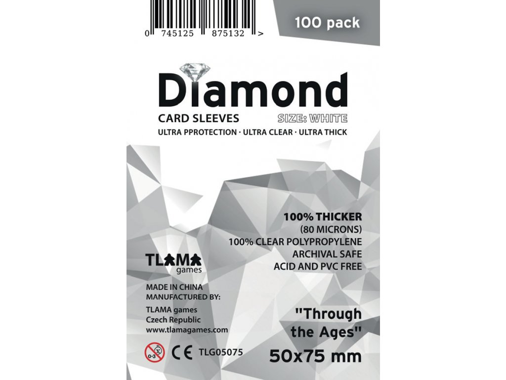 Obaly na karty Diamond White: "Through the Ages" (50x75 mm)